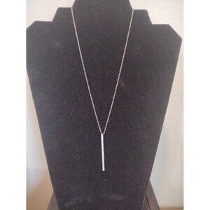 Guess Y2K Silvertone Minimalistic Necklace with Stamped logo